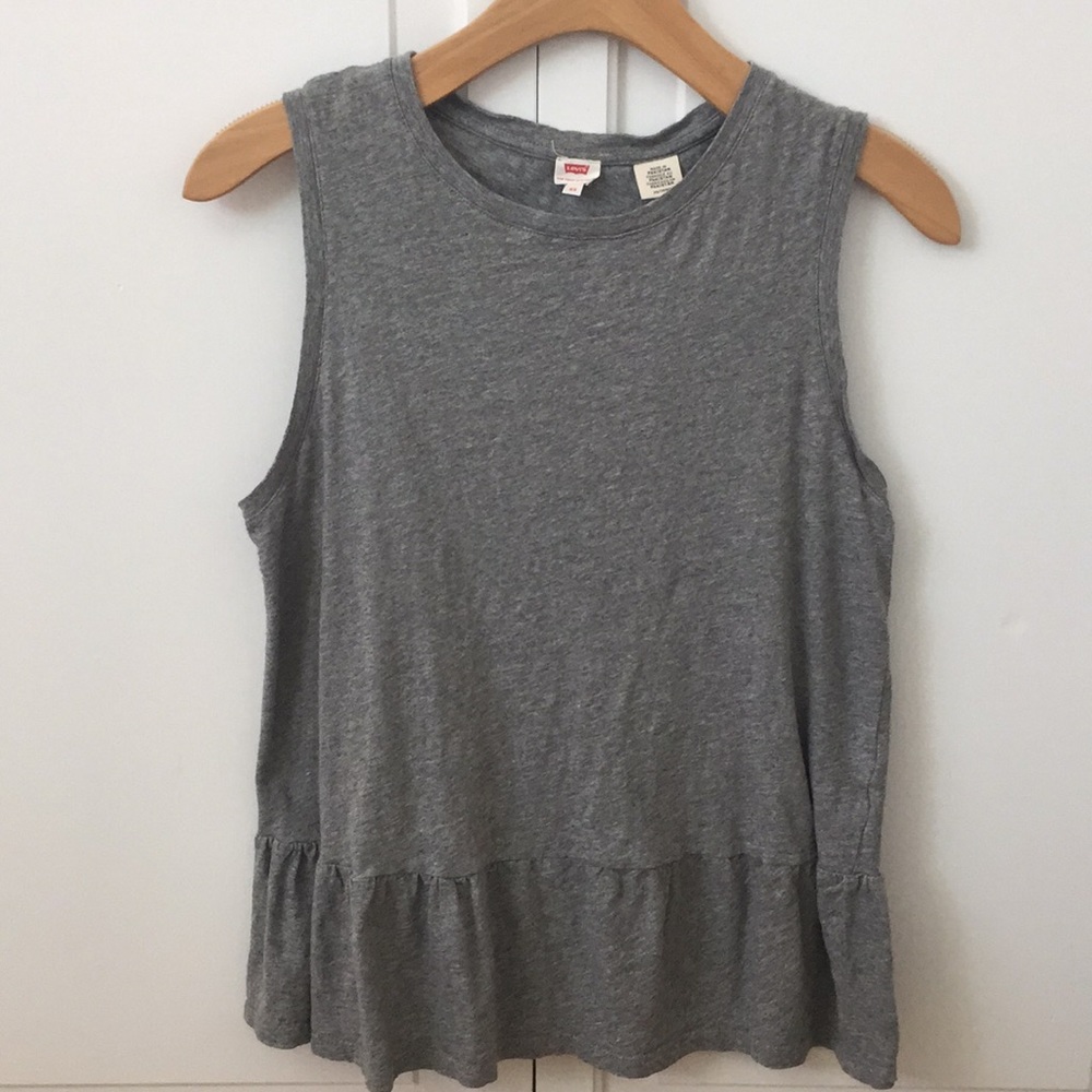 Levi’s grey, strapless top
